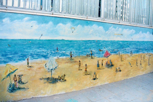 ציורי קיר ילדים בחוף הים