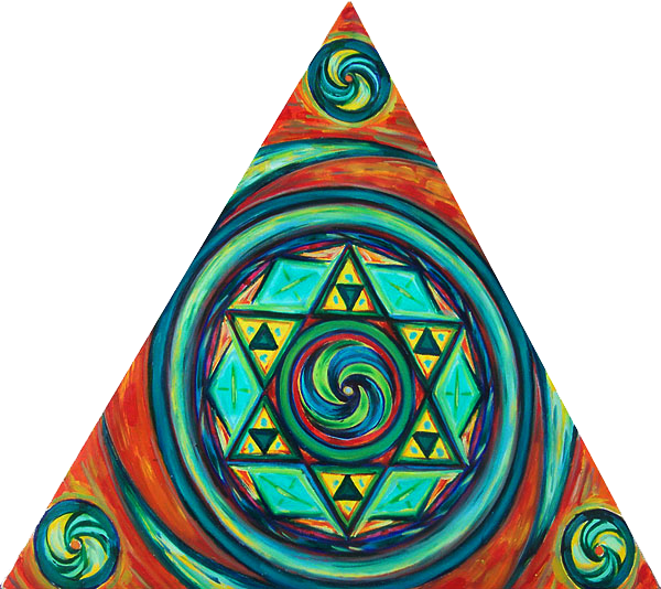 תמונה שמן על בד Triangle Mandala