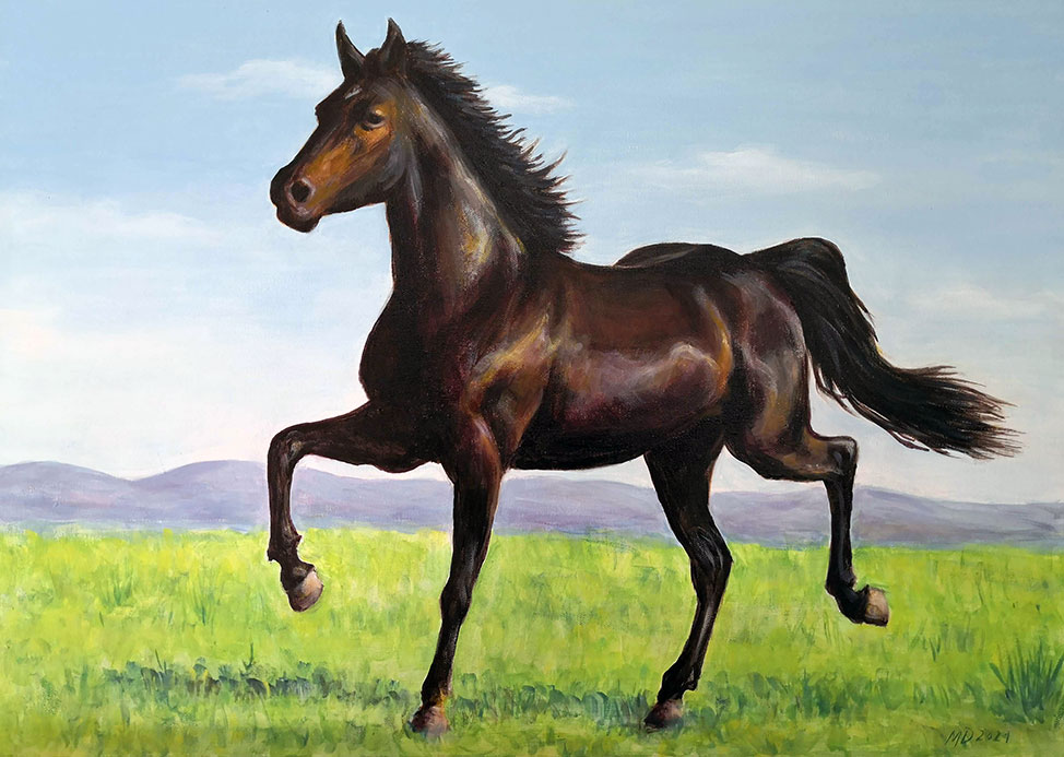 תמונת בד של סוס
