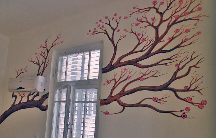ענף סאקורה ציורי קיר