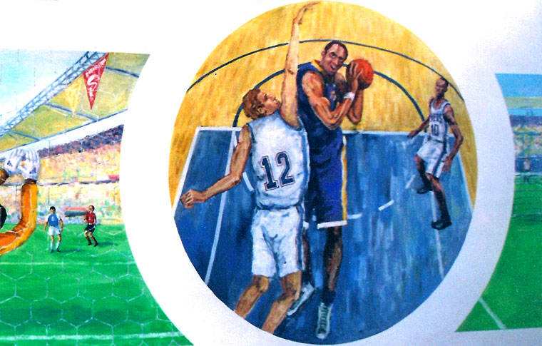 ציורי קיר לנוער שחקני כדורסל