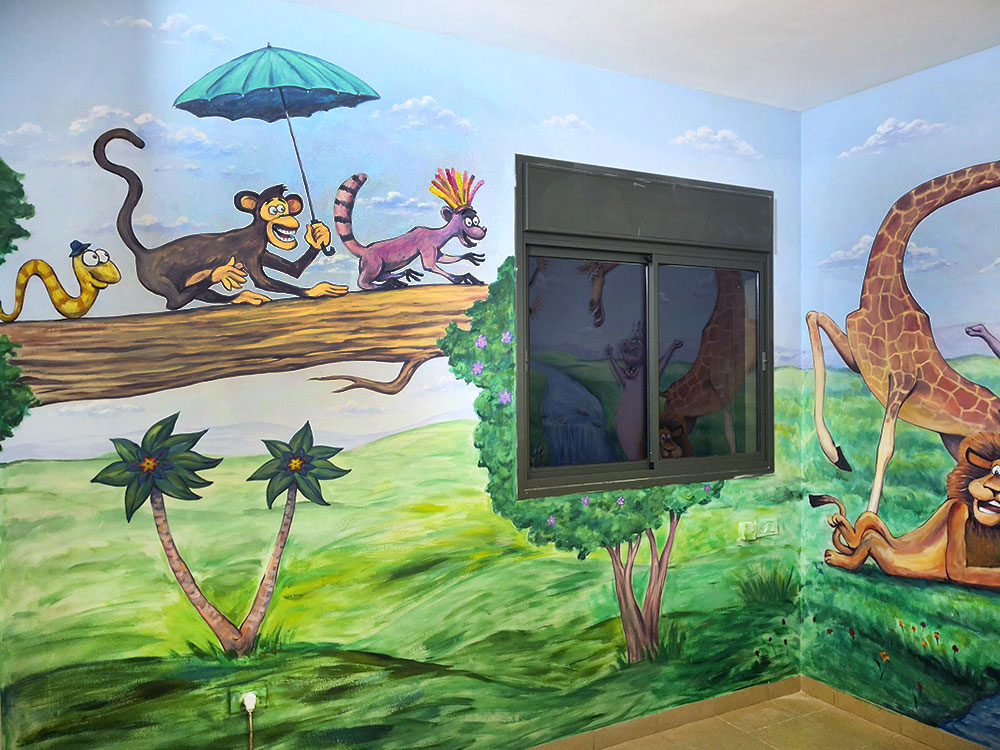 ציור קיר מלך האריות בחדר ילדים